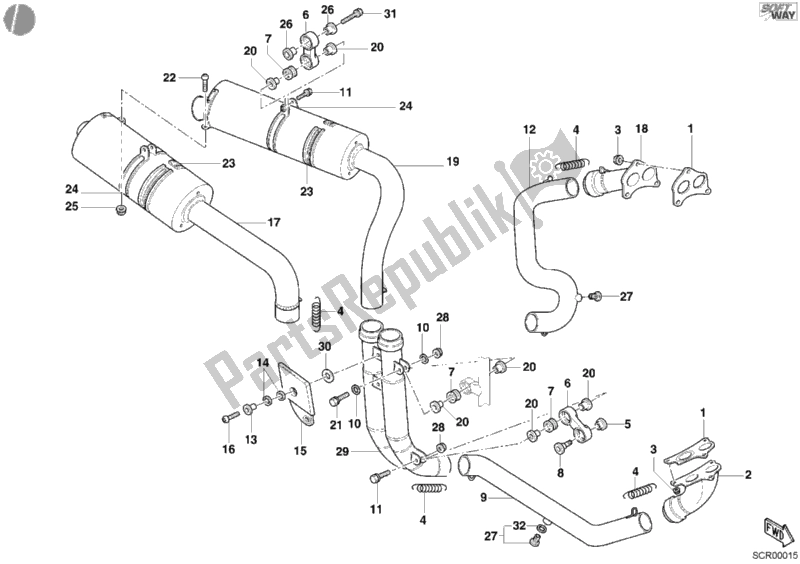 Todas las partes para Sistema De Escape de Ducati Superbike 748 S 2002